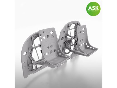 A6M2-K two Bulkheads with Seats set - ASK 3D Print for Eduard 