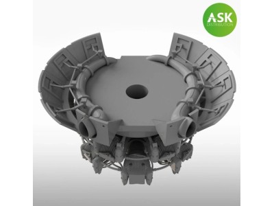 Nakajima Sakae 12 engine incl. exhausts and the open cowling flaps - 3D print for Tamiya 