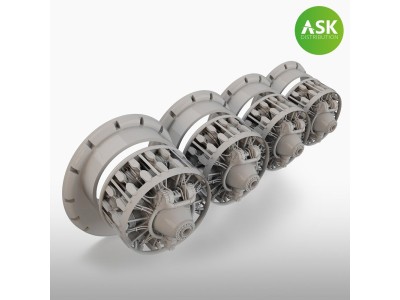 B-29 engine set - Wright R-3350-57, 4 pc. set, ASK 200-A48070 