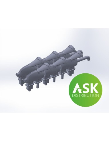 Spitfire Mk Shrouded Fishtail exhausts for Eduard 