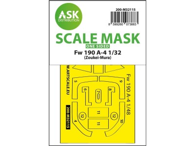 Fw 190A-4 one-sided express fit mask for Zoukei-Mura 