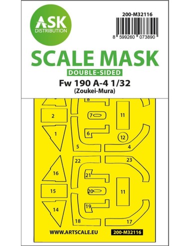 Fw 190A-4 double-sided express fit mask for Zoukei-Mura 