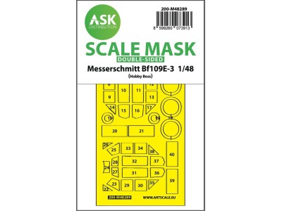 Bf 109E-3 double-sided express fit mask for Hobby Boss 