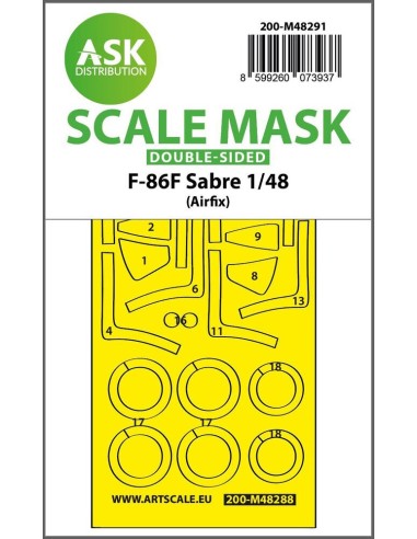 F-86F Sabre double-sided express fit mask for Airfix 