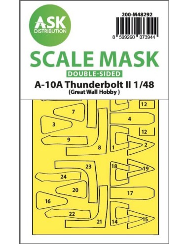 A-10A Thunderbolt II double-sided express fit mask for Great Wall Hobby 