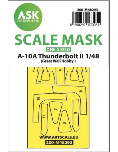 A-10A Thunderbolt II one-sided express fit mask for Great Wall Hobby 