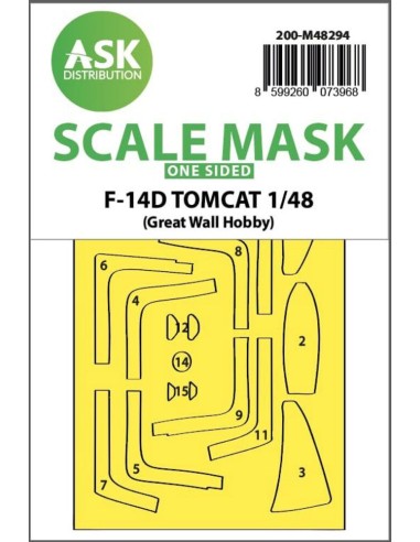 F-14D Tomcat one-sided express fit mask for Great Wall Hobby 
