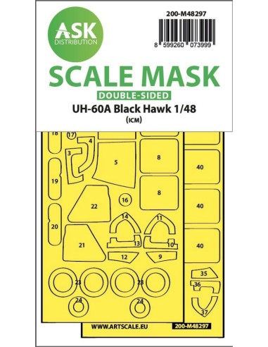 UH-60A Black Hawk double-sided express fit mask for ICM 