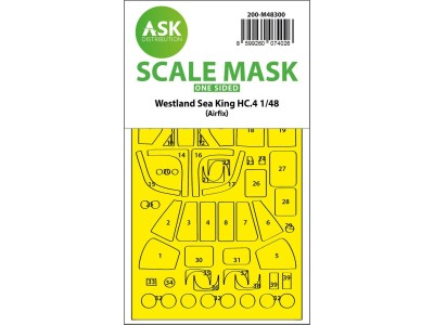 Westland Sea King HC.4 one-sided express fit mask for Airfix 