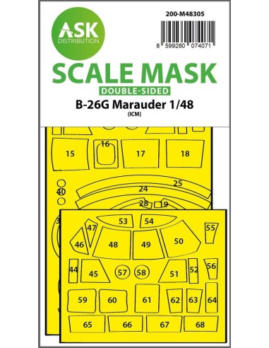 B-26G Marauder double-sided express fit mask for ICM 
