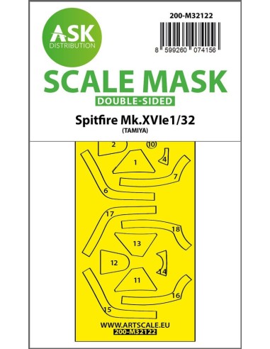 Spitfire Mk.XVIe double-sided express fit mask for Tamiya 