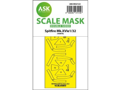 Spitfire Mk.XVIe double-sided express fit mask for Tamiya 
