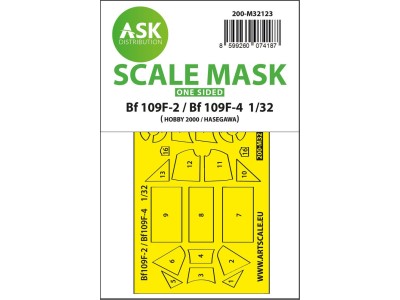 Bf 109F-2 / Bf 109F-4 one-sided express fit mask for Hasegawa / Hobby 2000 
