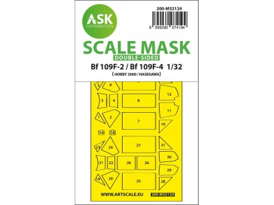 Bf 109F-2 / Bf 109F-4 double-sided express fit mask for Hasegawa / Hobby 2000 