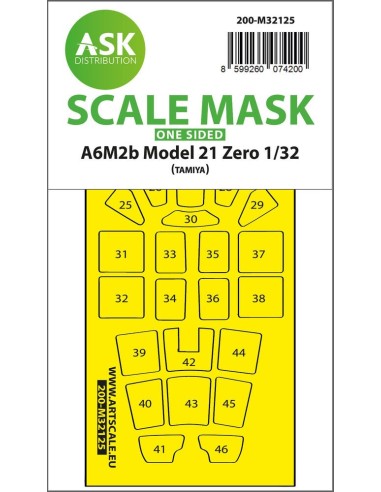 A6M2b Model 21 Zero one-sided express fit mask for Tamiya 