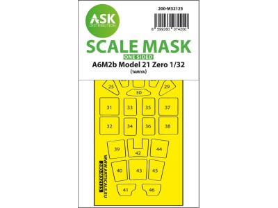 A6M2b Model 21 Zero one-sided express fit mask for Tamiya 