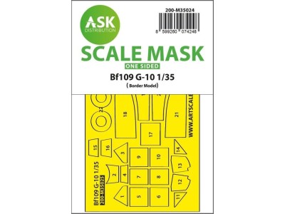 Messerschmitt Bf 109G-10 one-sided painting mask for Border Model 