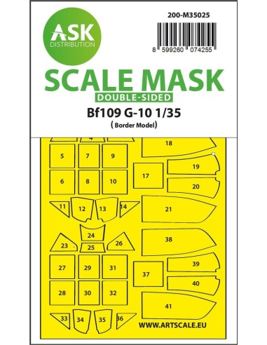 Messerschmitt Bf 109G-10 double-sided painting mask for Border Model 