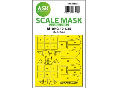 Messerschmitt Bf 109G-10 double-sided painting mask for Border Model 