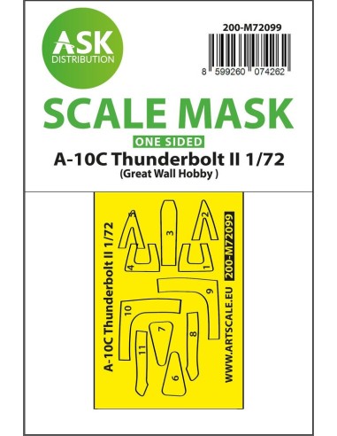 A-10C Thunderbolt II one-sided fit express mask for Great Wall Hobby 