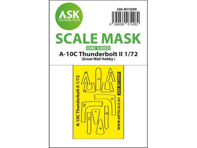 A-10C Thunderbolt II one-sided fit express mask for Great Wall Hobby 
