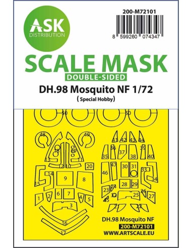 DH.98 Mosquito NF double-sided fit express mask for Special Hobby 