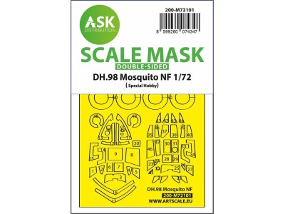 DH.98 Mosquito NF double-sided fit express mask for Special Hobby 