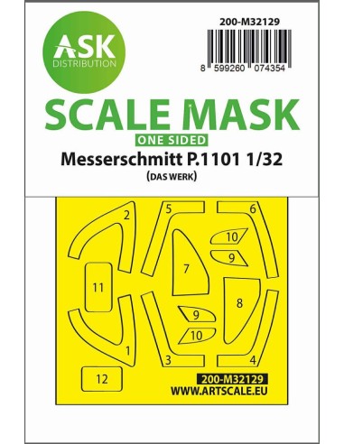 Messerschmitt P.1101  one-sided express fit mask for Das Werk 