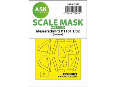 Messerschmitt P.1101  one-sided express fit mask for Das Werk 