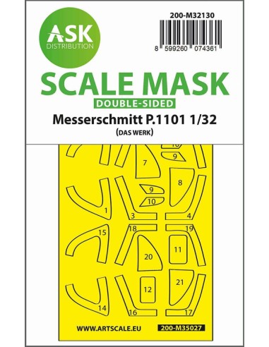 Messerschmitt P.1101 double-sided express fit mask for Das Werk 
