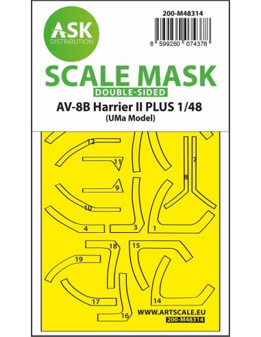 AV-8B Harrier II PLUS double-sided express fit mask for Uma Model 