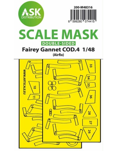 Fairey Gannet COD.4 double-sided fit and self adhesive express mask for Airfix 