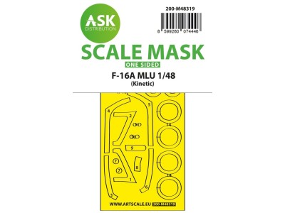 F-16A MLU one-sided fit and self adhesive express mask for Kinetic 