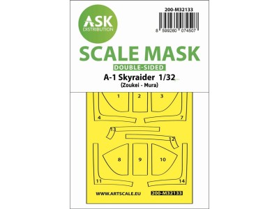 A-1 Skyraider double-sided express fit and self adhesive mask for SWS Zoukei-Mura 