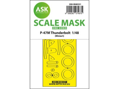 P-47M Thunderbolt  one-sided express fit mask for Miniart 