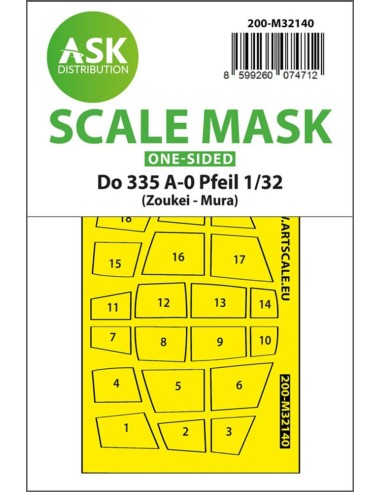 Dornier Do 335A-0 Pfeil one-sided mask for Zoukei Mura 