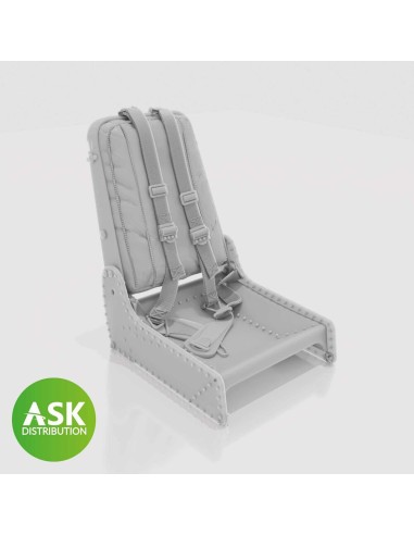 Messerschmitt P.1101 Seat (Me 262 type) with Seat belts - 3D print for Das Werk 