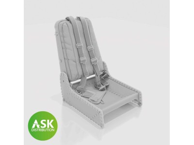 Messerschmitt P.1101 Seat (Me 262 type) with Seat belts - 3D print for Das Werk 