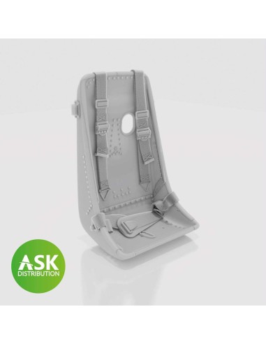 Messerschmitt P.1101 Seat (Me 163 type) with Seat belts - 3D print for Das Werk 