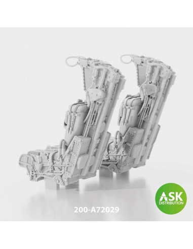GRU7A ejection seats with seat belts 2 pcs, rec. for F-14A/B late - 3D print for Great Wall Hobby 