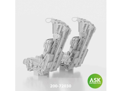 GRU7A ejection seats without seat belts 2 pcs, rec. for F-14A/B late - 3D print for Great Wall Hobby 