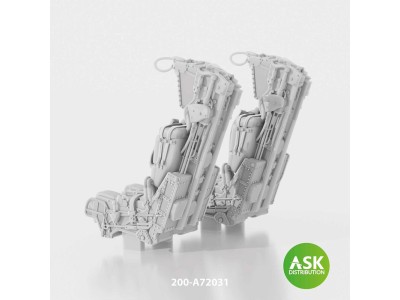 GRU7A ejection seats with seat belts 2 pcs, rec. for F-14A/B Early - 3D print for Great Wall Hobby 