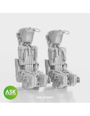 GRU7A ejection seats with seat belts 2 pcs, rec. for F-14A/B Early - 3D print for Great Wall Hobby 