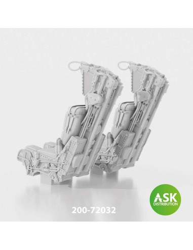 GRU7A ejection seats excluding seat belts 2 pcs, rec. for F-14A/B Early - 3D print for Great Wall Hobby 