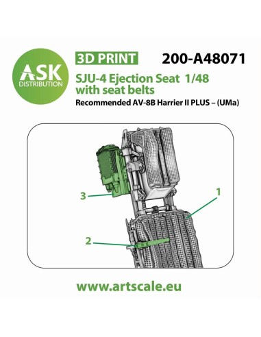 SJU-4 Ejection Seat with seat belts - 1 pc for Uma 