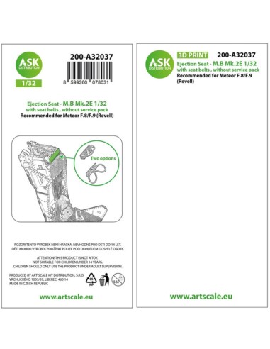Ejection Seat - M.B Mk.2E with seat belts, without survival pack for Revell 