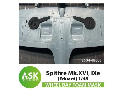 Spitfire Mk.XVI, IXe FOAM flexibel wheel bay mask for Eduard 
