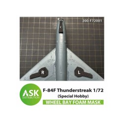 F-84F Thunderstreak wheel bay FOAM flexibel mask for Special Hobby 