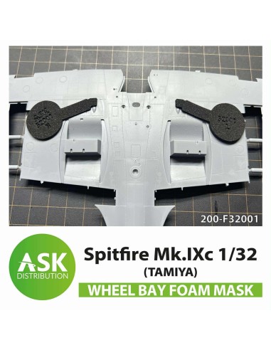 Spitfire Mk.IXc Wheel bays - FOAM flexibel express fit mask for Tamiya 
