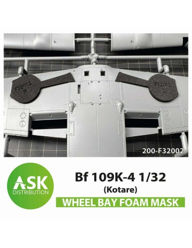 Bf 109K-4 Wheel bays - FOAM flexibel express fit mask for Kotare 